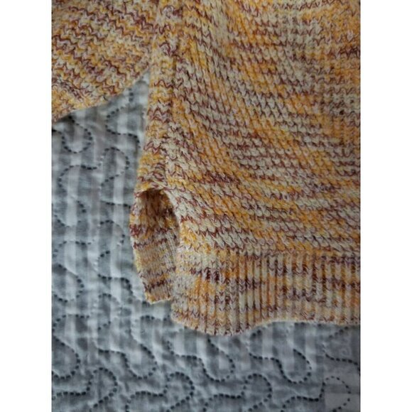 Sofia Vergara Sweater Peach Space Dye Sz Large Balloon Sleeve - Picture 4 of 8